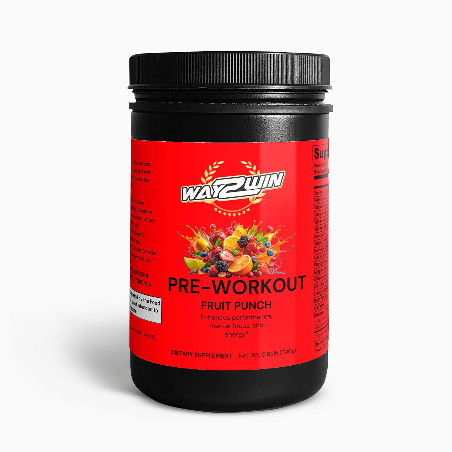 W2W Pre-Workout Powder (Fruit Punch)